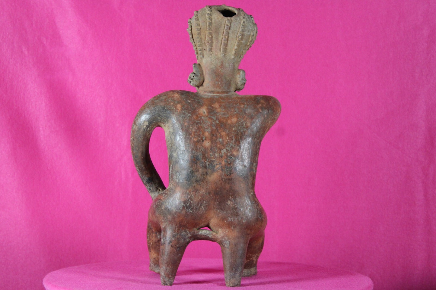 Authentic Pre Columbian Artifact Seated Man Nayarit Mexico Arte Primitivo T101