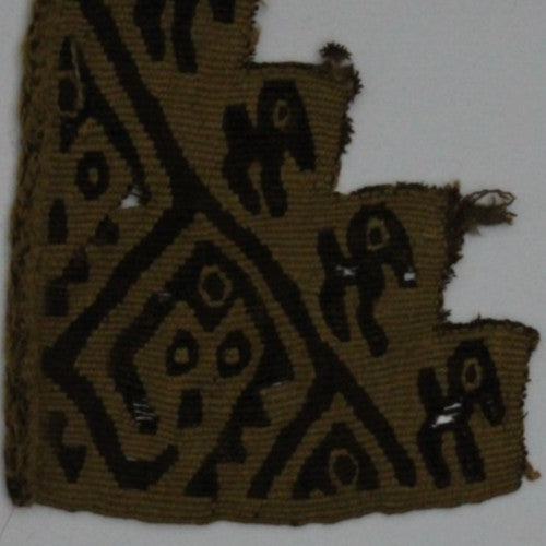 Authentic Pre Columbian Artifact Frameable Textile Border Chancay Peru COA 32