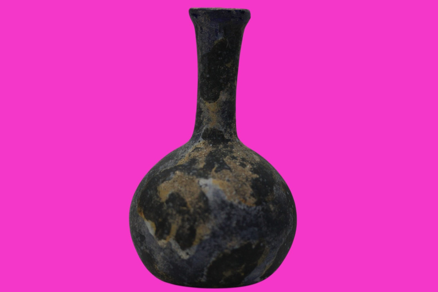 Holy Land Artifact Authentic Ancient Glass Bottle 100-300 AD Roman Era COA J21