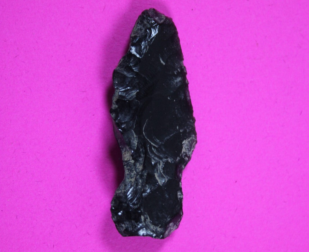 Authentic Pre Columbian Artifact Aztec Arrowhead Battle of Mexico City COA 64