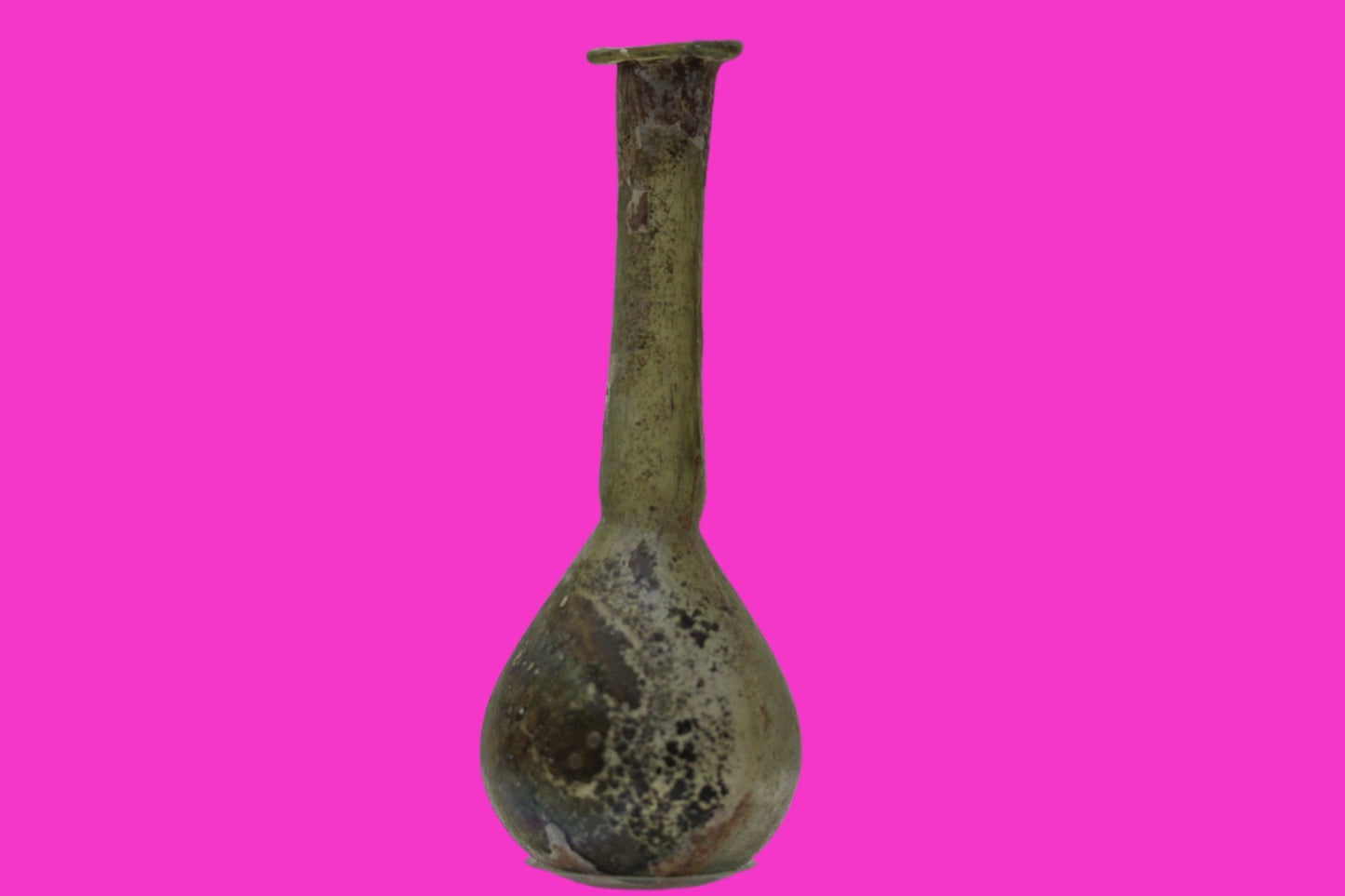 Authentic Ancient Holy Land Artifact Glass Bottle 100-300 AD Roman Era COA J20