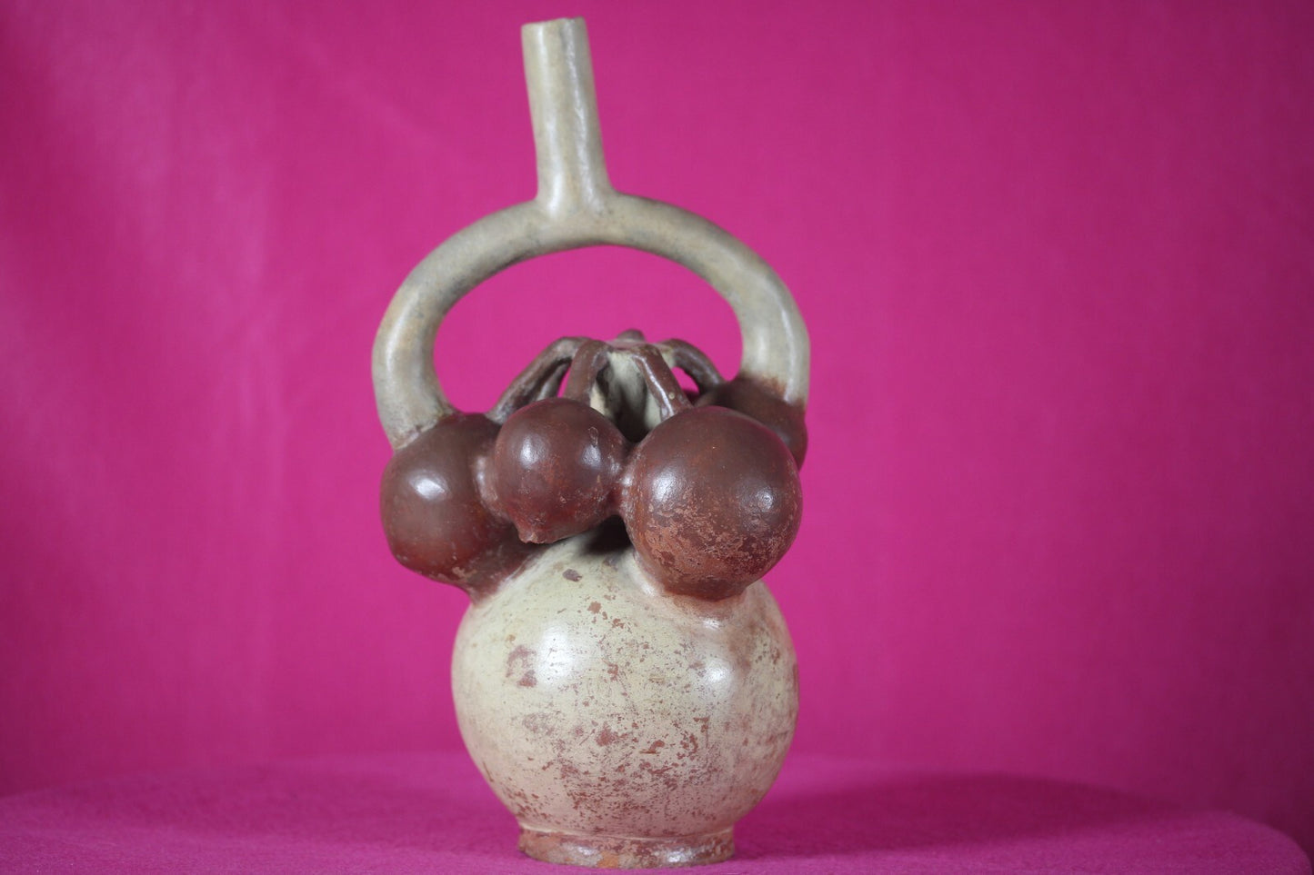 Authentic Pre Columbian Artifact Fruit Vessel Moche Ex Arte Primitivo COA T52
