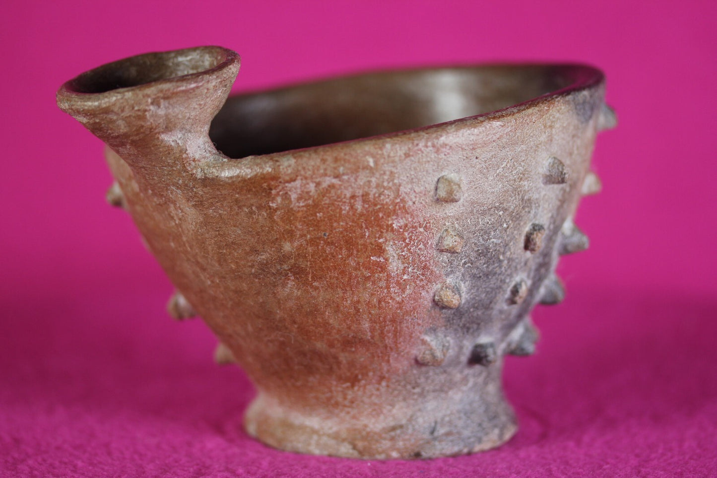 Authentic Pre Columbian Artifact Spiked Bowl Michoacan Ex Arte Primitivo COA T08