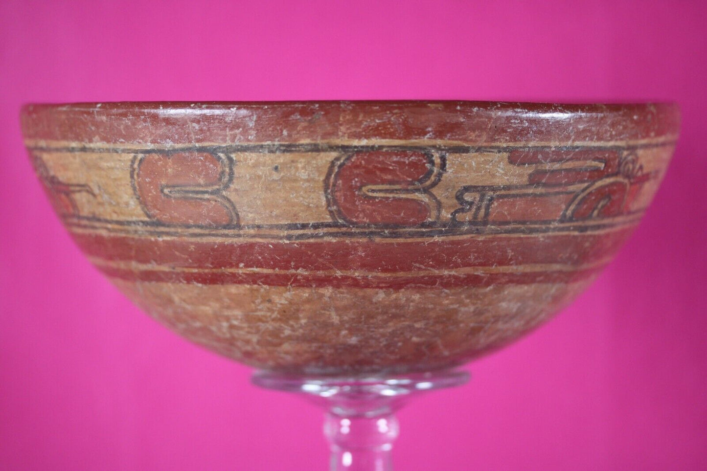 Authentic Pre Columbian Artifact Mayan Decorated Bowl Ex Arte Primitivo COA T119