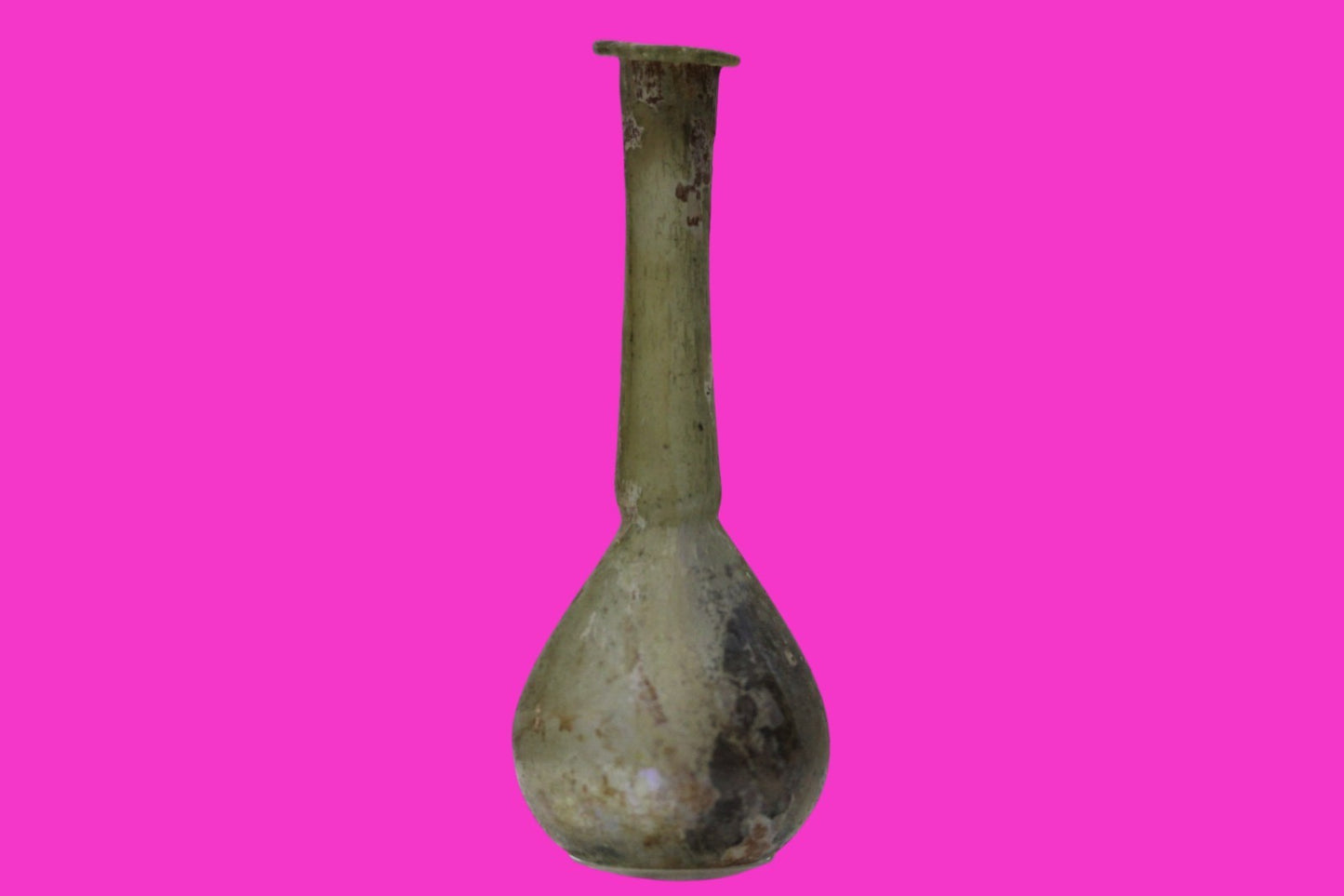 Authentic Ancient Holy Land Artifact Glass Bottle 100-300 AD Roman Era COA J20