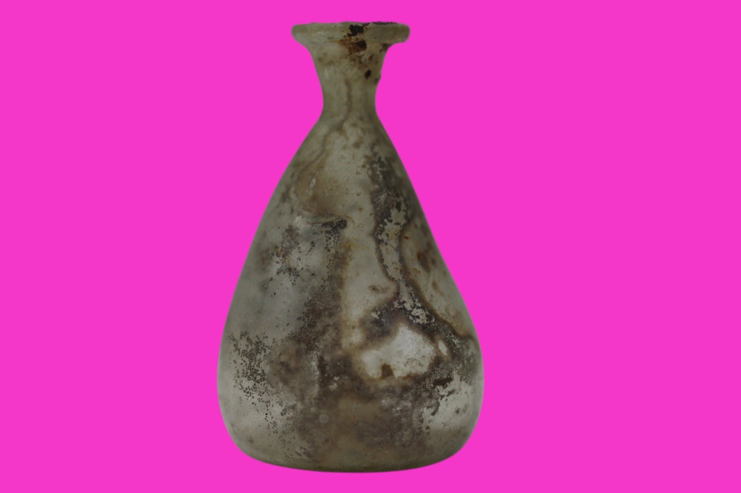 Authentic Ancient Holy Land Artifact Glass Bottle 100-300 AD Roman Era COA J08