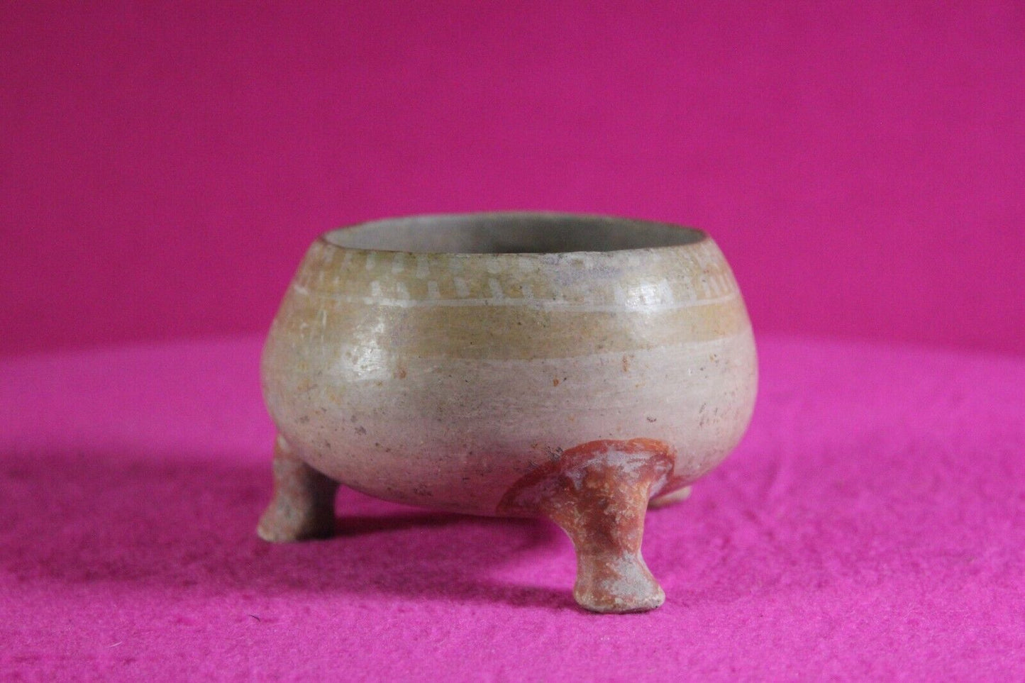 Authentic Pre Columbian Artifact Mini Tripod Bowl 1000-1400 AD Nicaragua COA J92