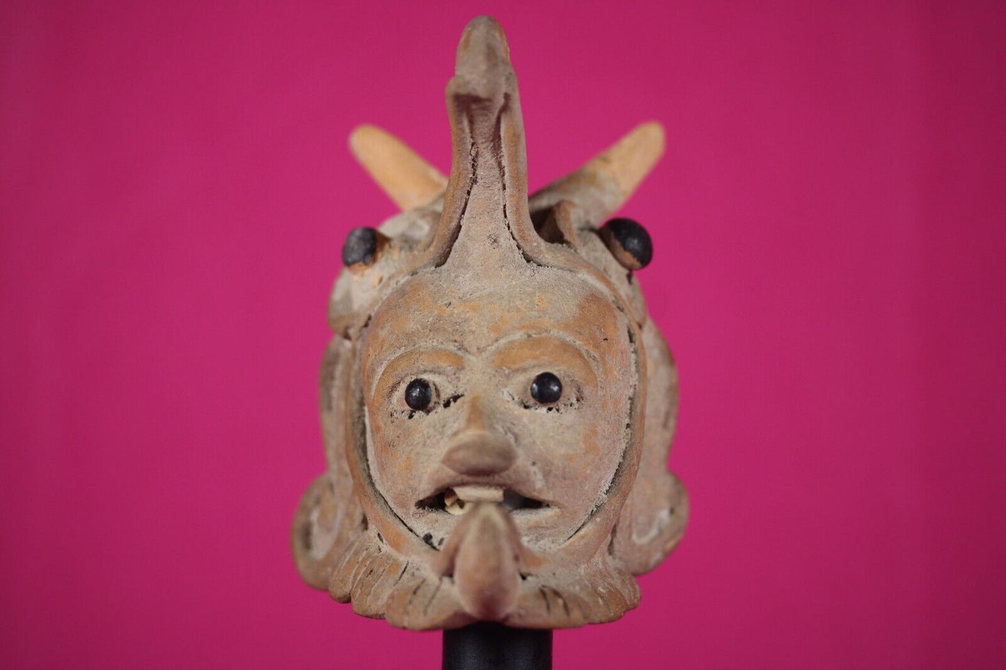 Ex Actor Kirk Douglas Authentic Pre Columbian Artifact Veracruz Helmet COA T112