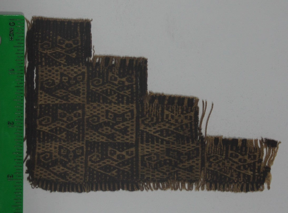 Authentic Pre Columbian Artifact Frameable Textile Border Chancay Peru COA 28
