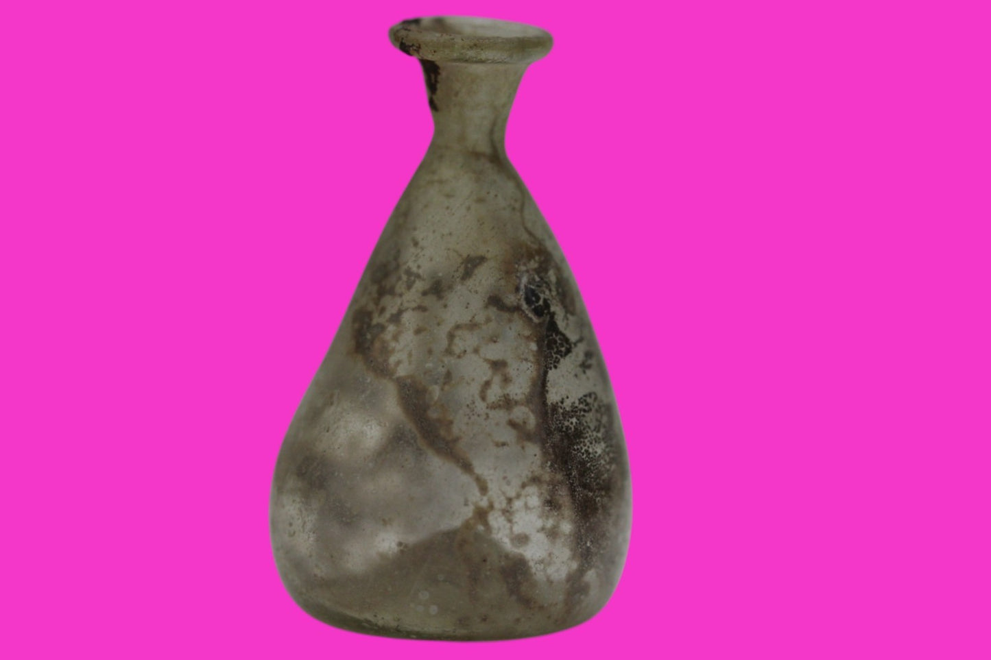 Authentic Ancient Holy Land Artifact Glass Bottle 100-300 AD Roman Era COA J08