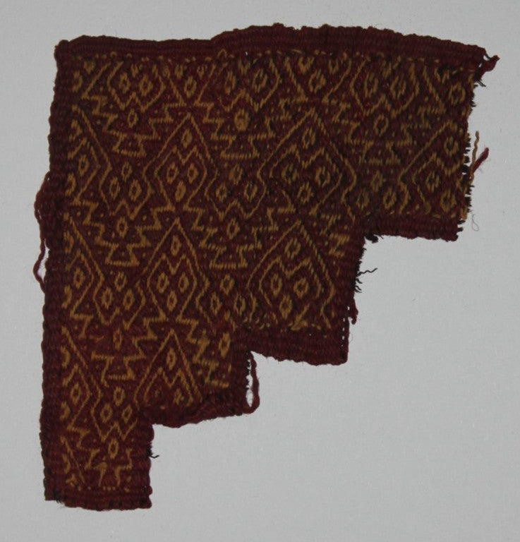Authentic Pre Columbian Artifact Frameable Textile Border Chancay Peru COA 19