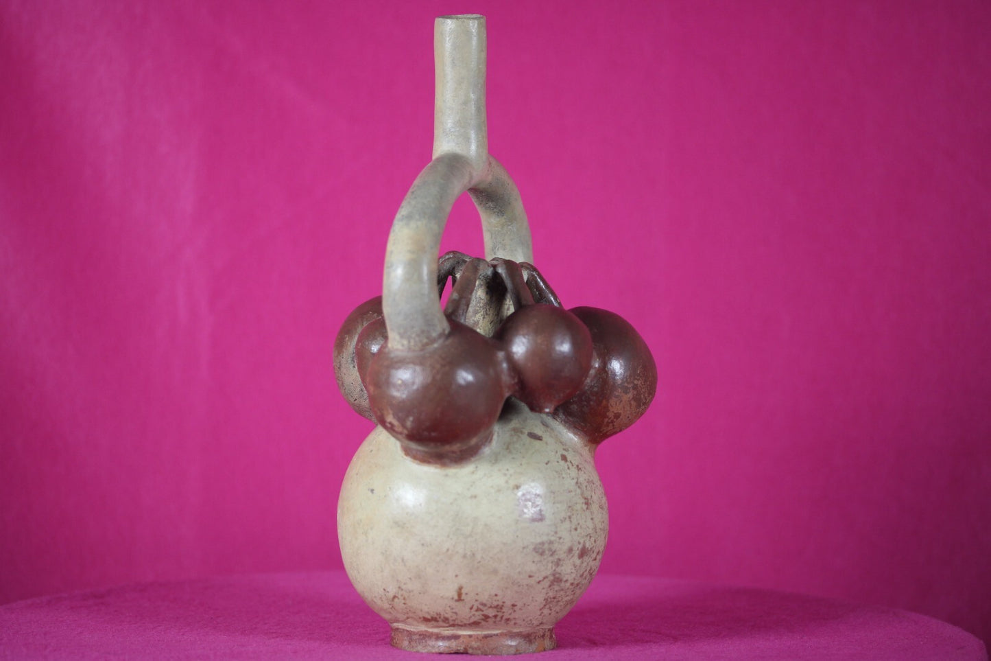 Authentic Pre Columbian Artifact Fruit Vessel Moche Ex Arte Primitivo COA T52