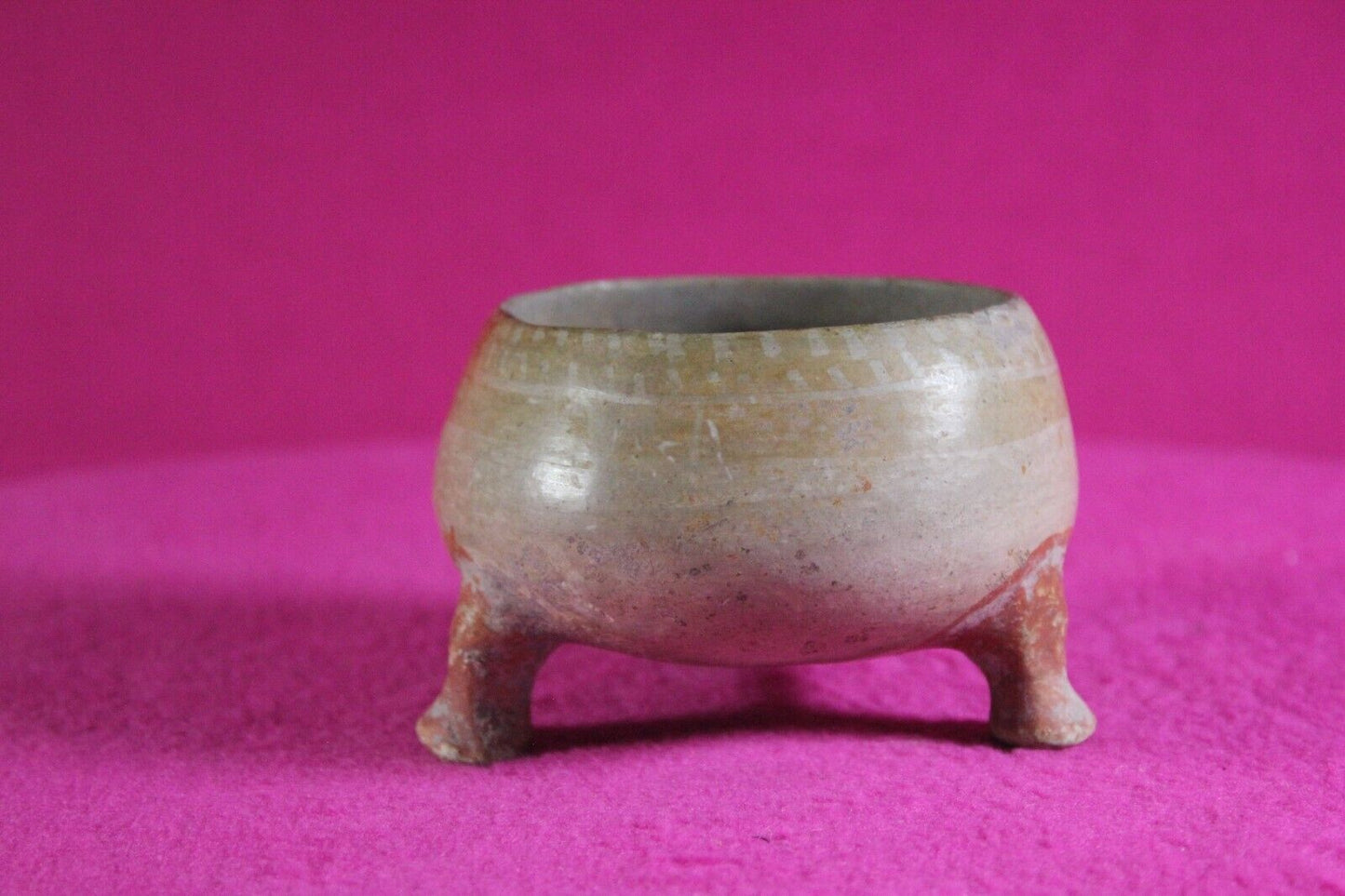 Authentic Pre Columbian Artifact Mini Tripod Bowl 1000-1400 AD Nicaragua COA J92