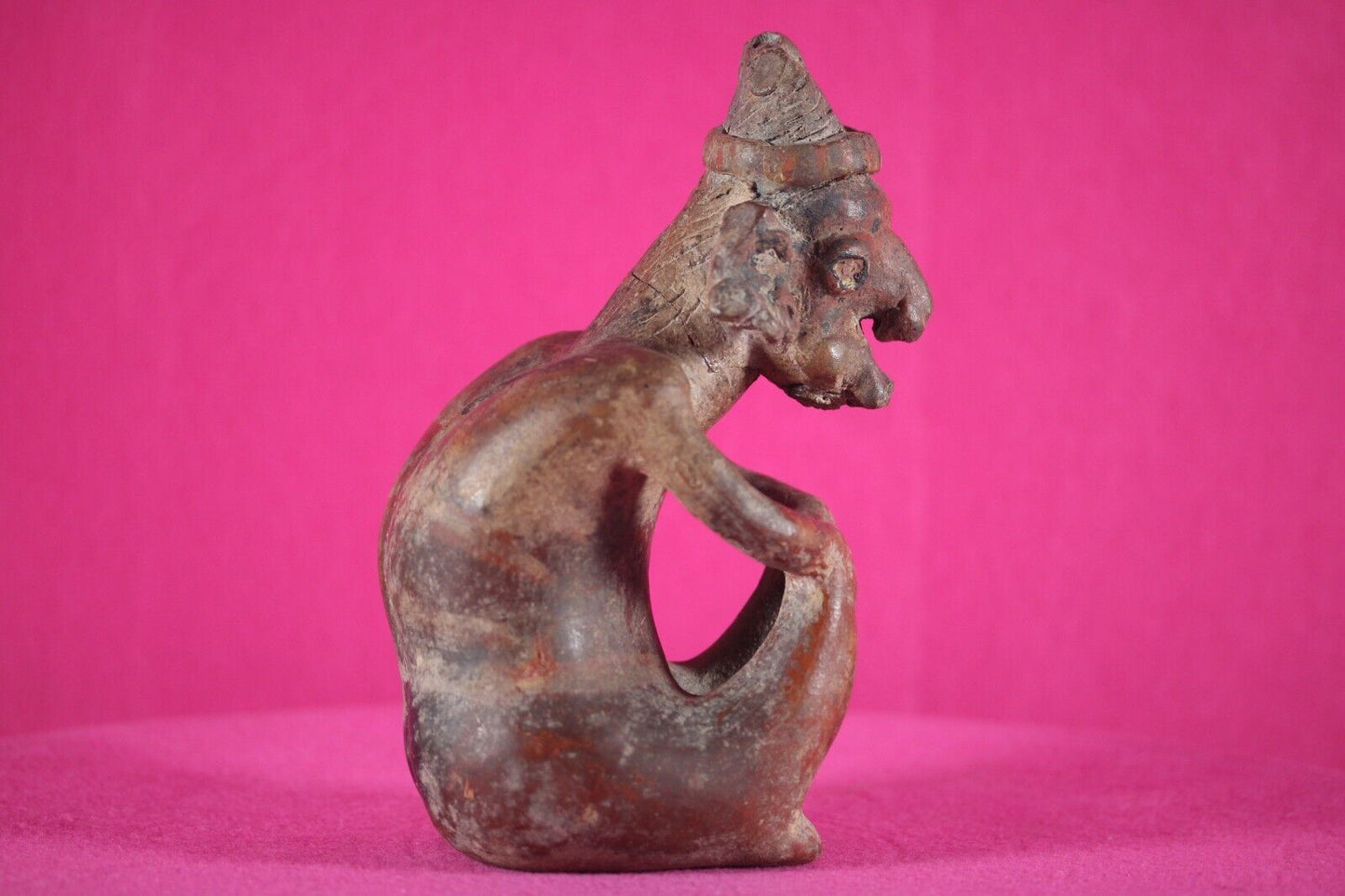 Ex Sotheby's Authentic Pre Columbian Artifact Nayarit Hunchback Figure COA T117