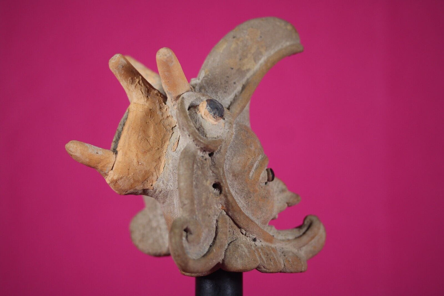 Ex Actor Kirk Douglas Authentic Pre Columbian Artifact Veracruz Helmet COA T112