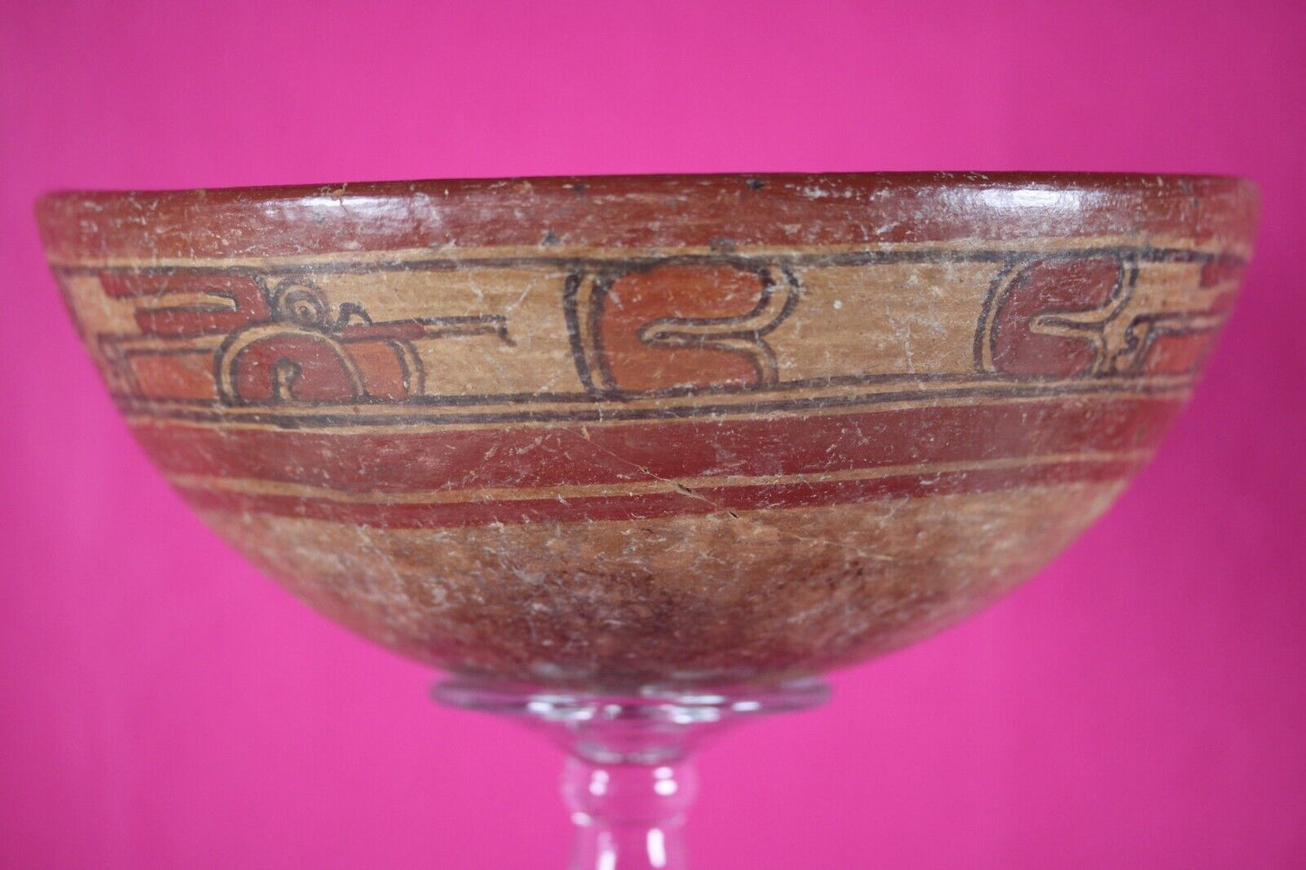 Authentic Pre Columbian Artifact Mayan Decorated Bowl Ex Arte Primitivo COA T119