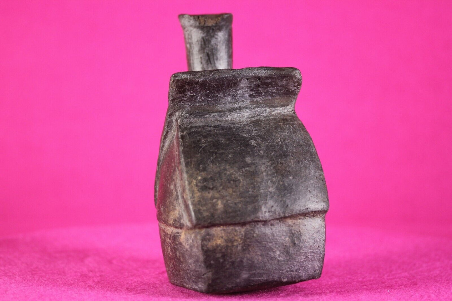 Authentic Pre Columbian Artifact House Stirrup Vessel Moche Peru COA J66
