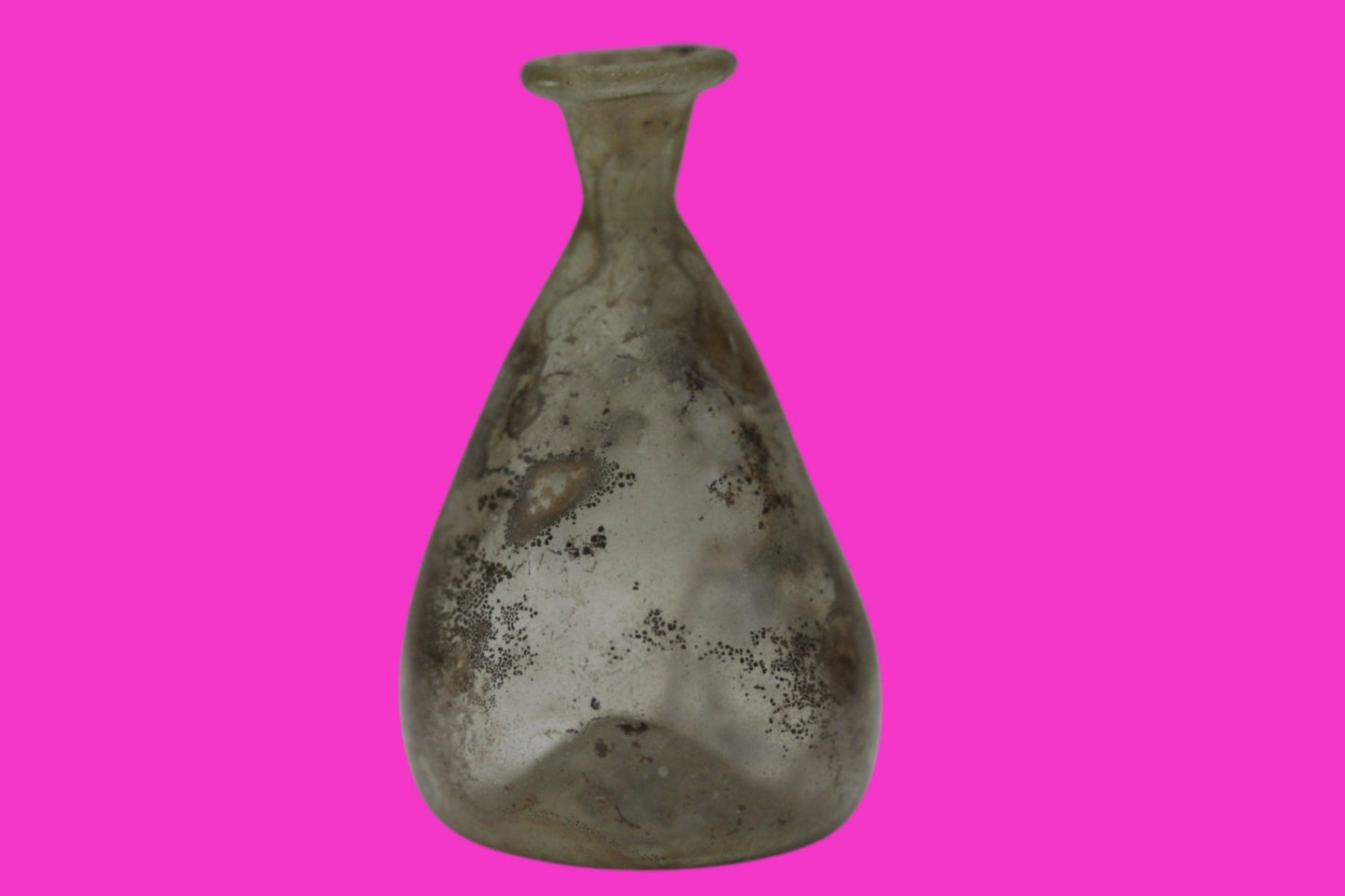 Authentic Ancient Holy Land Artifact Glass Bottle 100-300 AD Roman Era COA J08