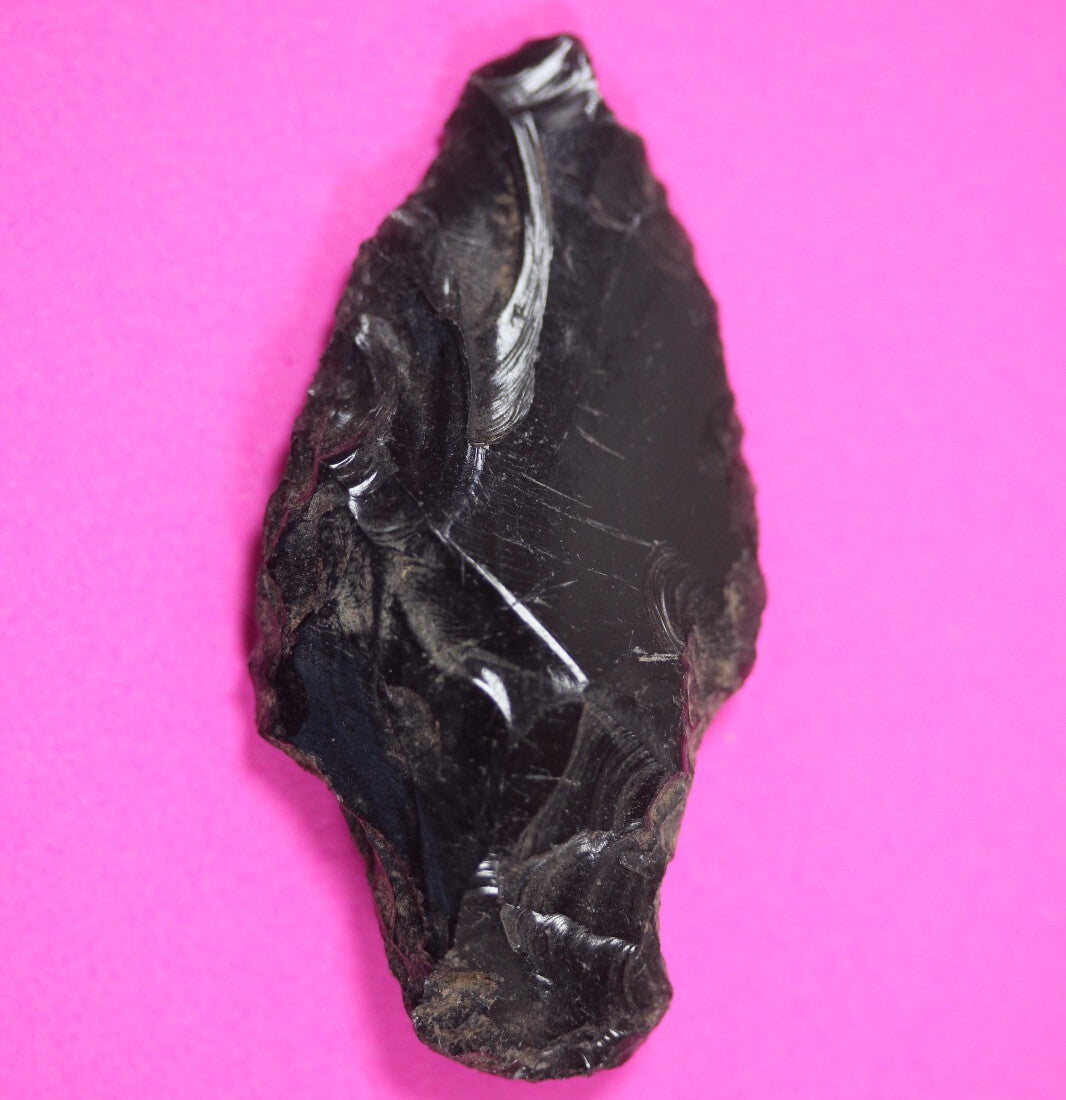 Authentic Pre Columbian Artifact Aztec Arrowhead Battle of Mexico City COA 50