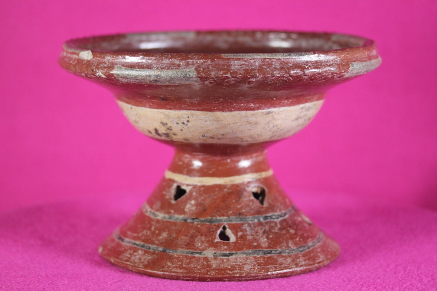 Authentic Pre Columbian Artifact Pedestal Bowl Chupicuaro Arte Primitivo COA T62