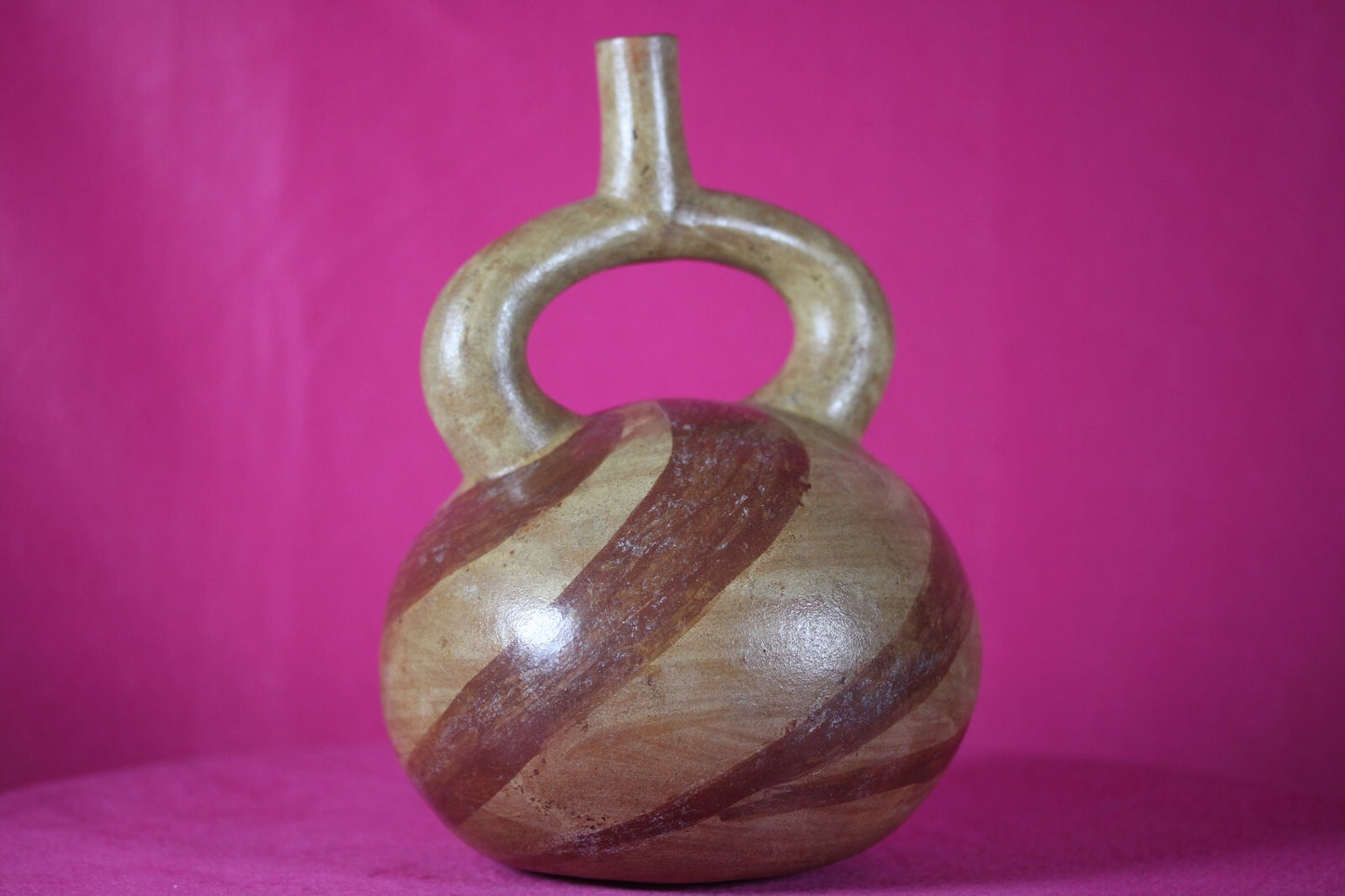 Authentic Pre Columbian Artifact Stirrup Vessel Moche Ex Arte Primitivo COA T32