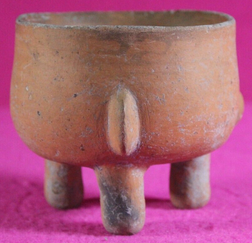 Authentic Pre Columbian Artifact Mini Tripod Bowl 1000-1400 AD Nicaragua COA J93