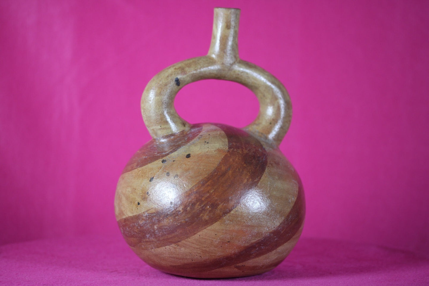 Authentic Pre Columbian Artifact Stirrup Vessel Moche Ex Arte Primitivo COA T32