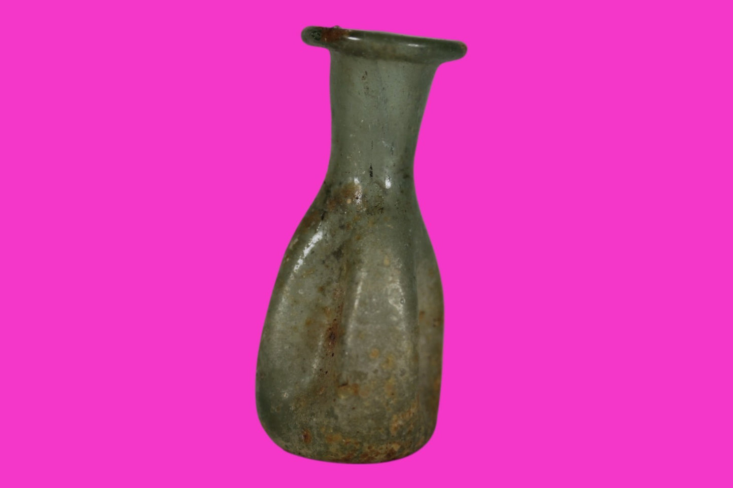 Holy Land Artifact Authentic Ancient Glass Bottle 100-300 AD Roman Era COA J10