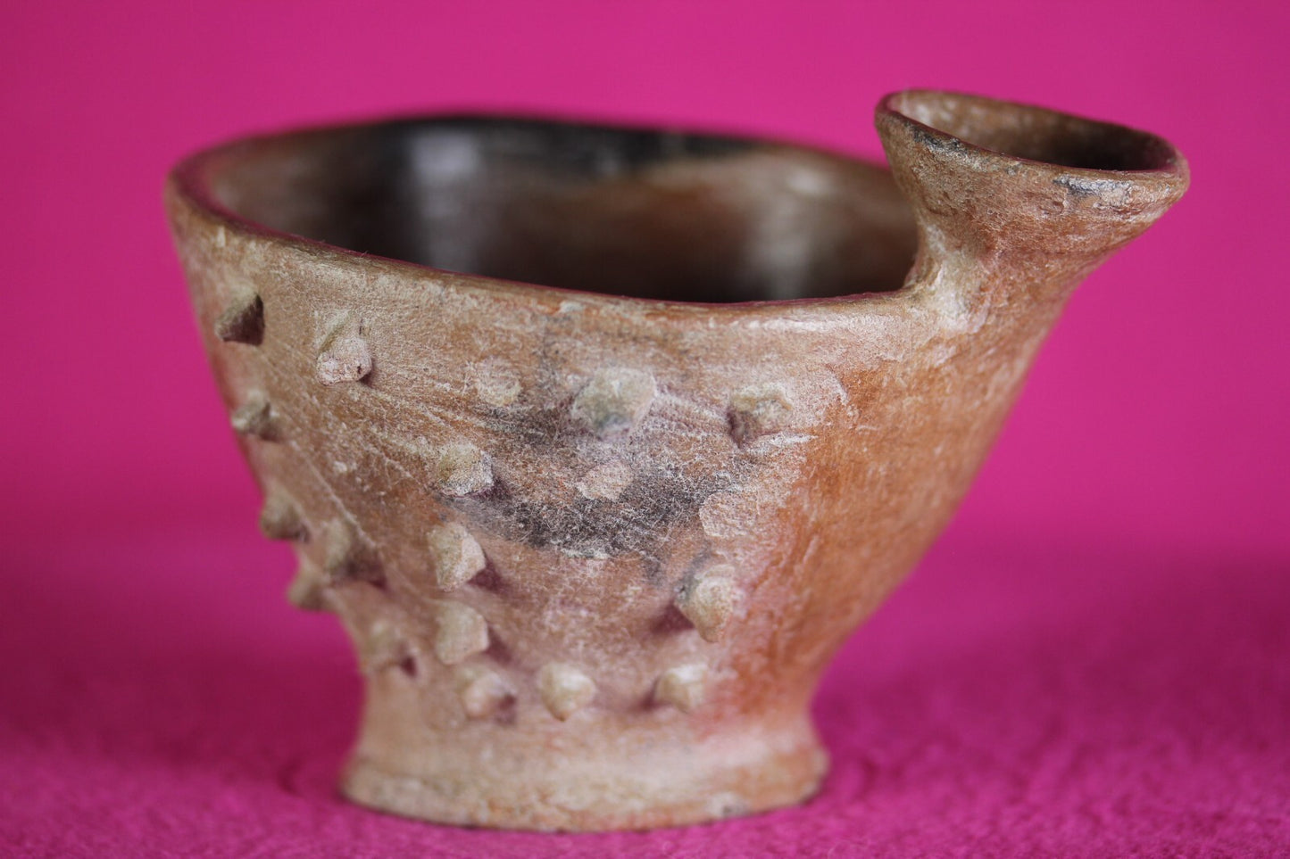 Authentic Pre Columbian Artifact Spiked Bowl Michoacan Ex Arte Primitivo COA T08