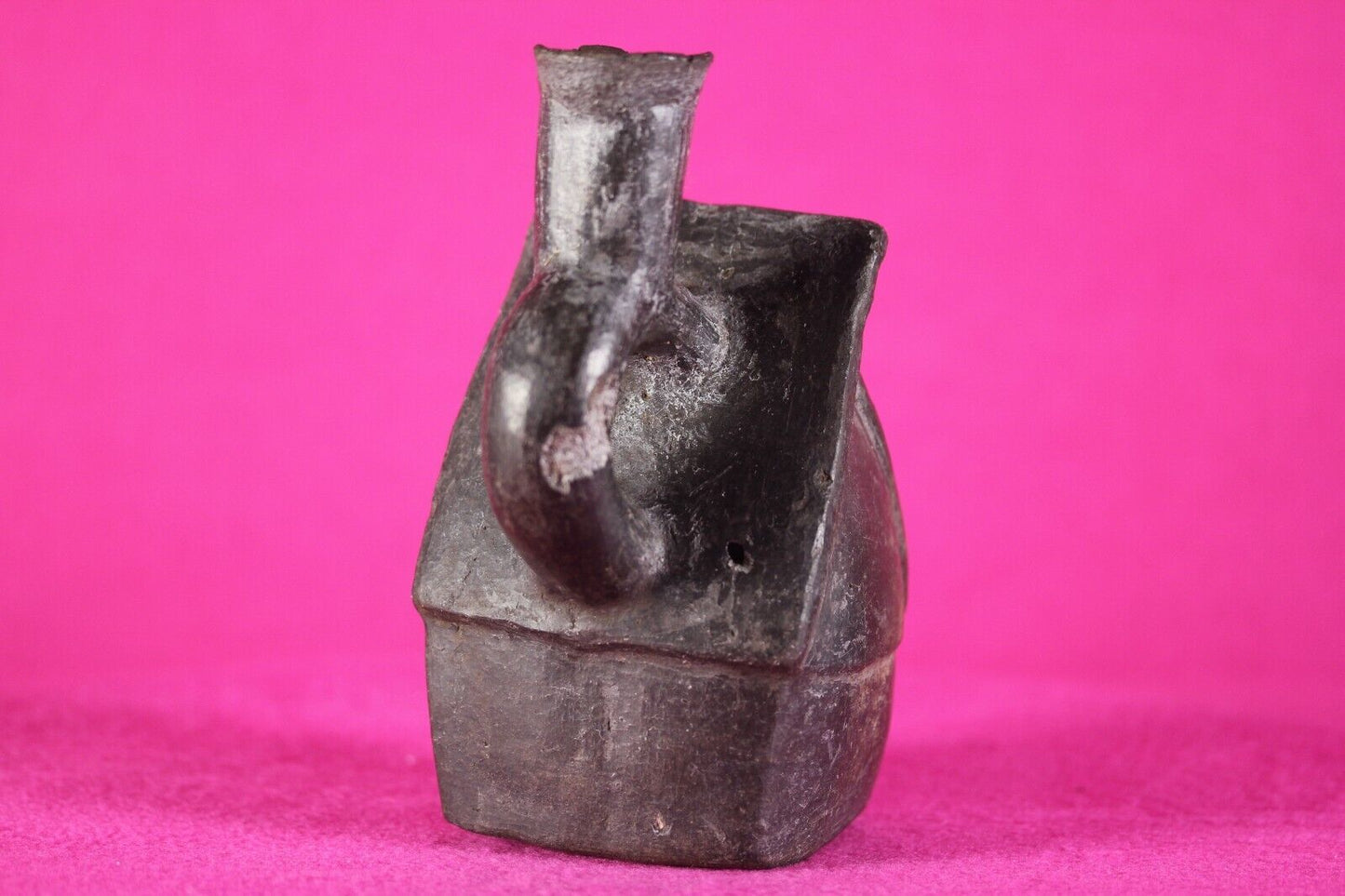 Authentic Pre Columbian Artifact House Stirrup Vessel Moche Peru COA J66