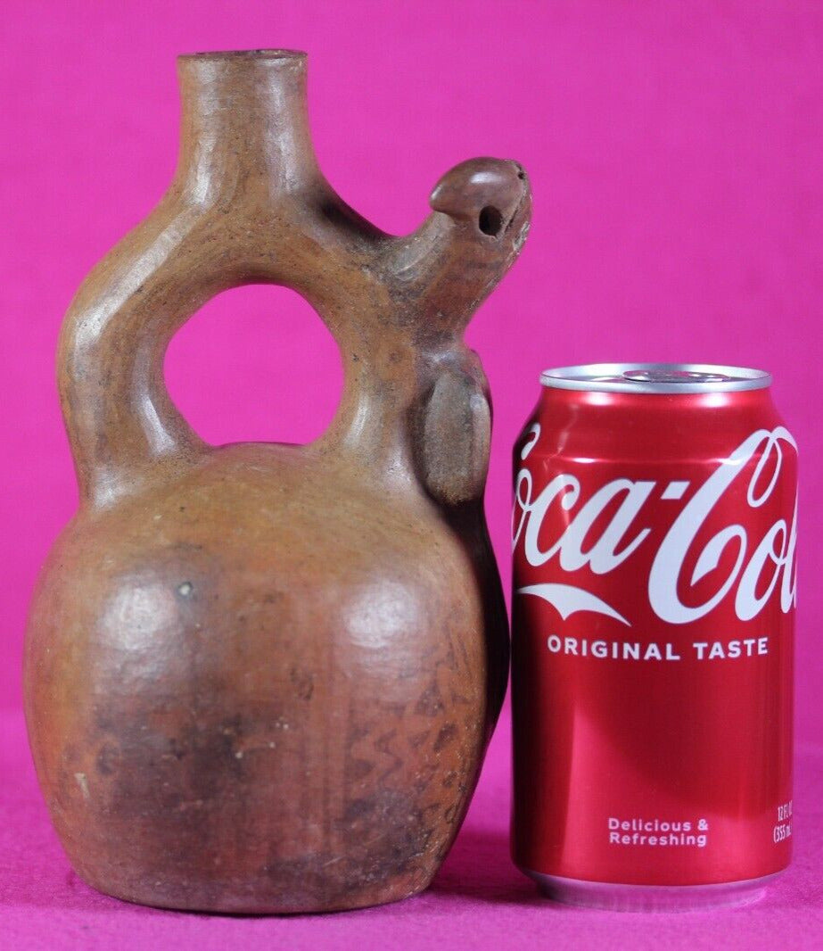 Authentic Pre Columbian Artifact Stirrup Vessel Vicus Peru 500 BC-300 AD COA J03