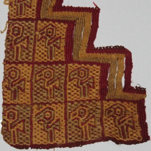 Authentic Pre Columbian Artifact Frameable Textile Border Chancay Peru COA 16