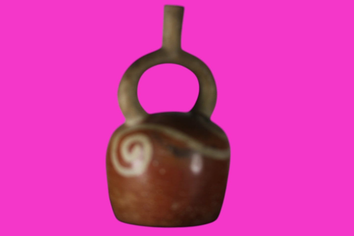 Authentic Pre Columbian Artifact Stirrup Vessel Moche Peru 100-850 AD COA J05
