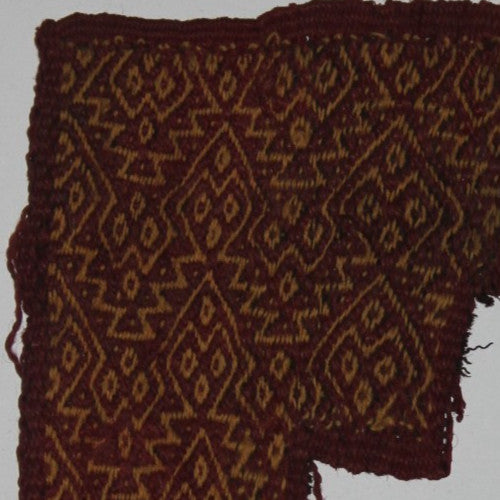 Authentic Pre Columbian Artifact Frameable Textile Border Chancay Peru COA 19