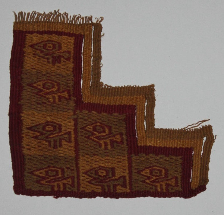 Authentic Pre Columbian Artifact Frameable Textile Border Chancay Peru COA 03