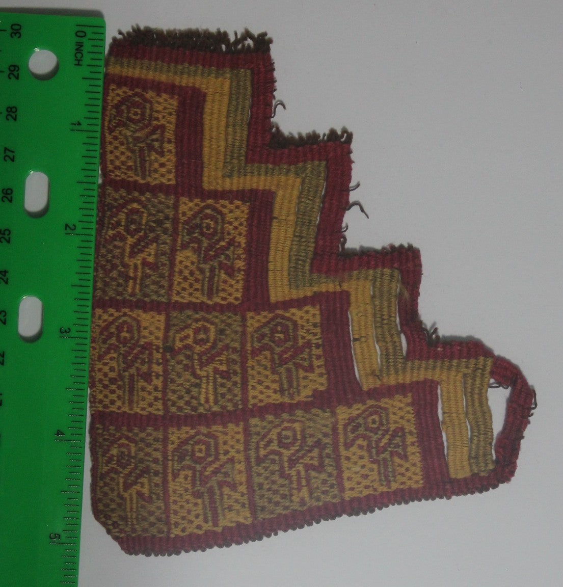 Authentic Pre Columbian Artifact Frameable Textile Border Chancay Peru COA 27