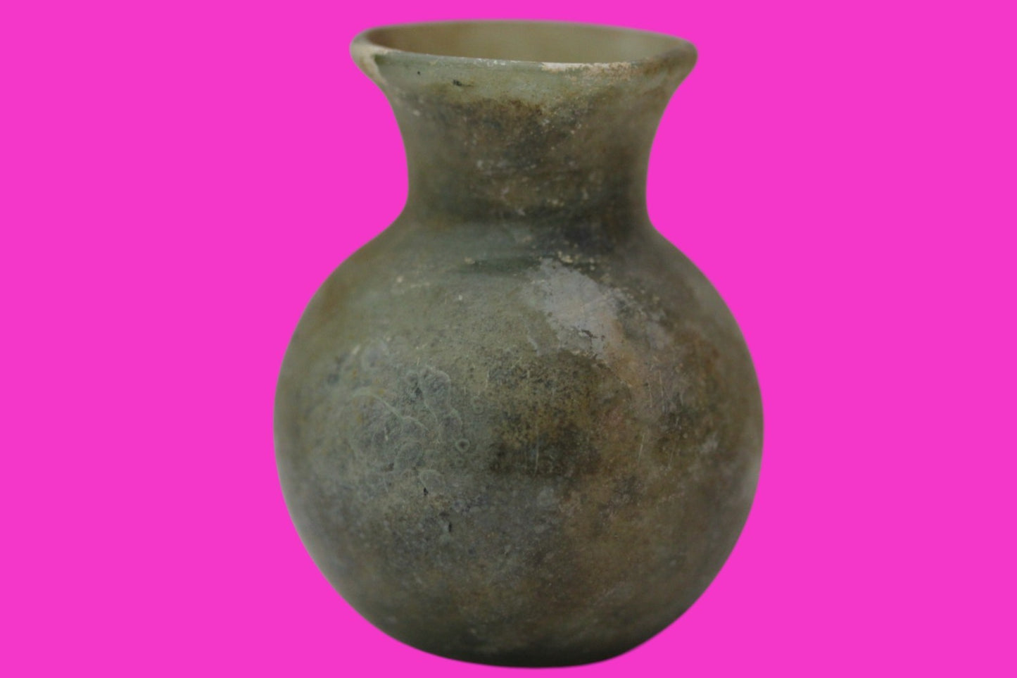 Authentic Ancient Holy Land Artifact Glass Bottle 100-300 AD Roman Era COA J17