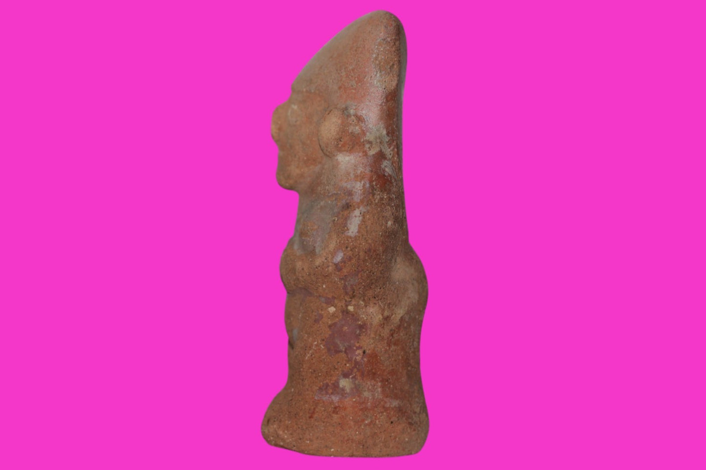 Pre Columbian Authentic Artifact Moche Rattle Figure Peru 850 - 1100 AD COA J34