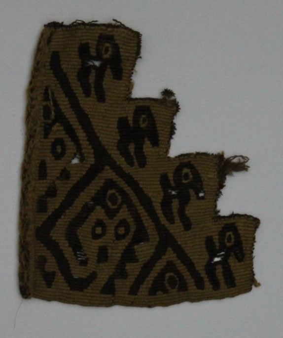 Authentic Pre Columbian Artifact Frameable Textile Border Chancay Peru COA 32