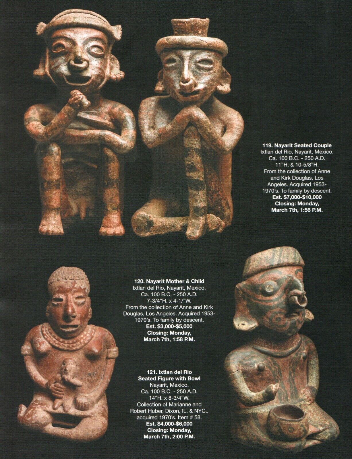 Pre Columbian Artifacts Price & Value Guide Arte Primitivo Auction Catalog #105