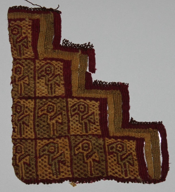 Authentic Pre Columbian Artifact Frameable Textile Border Chancay Peru COA 13