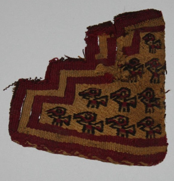Authentic Pre Columbian Artifact Frameable Textile Border Chancay Peru COA 02