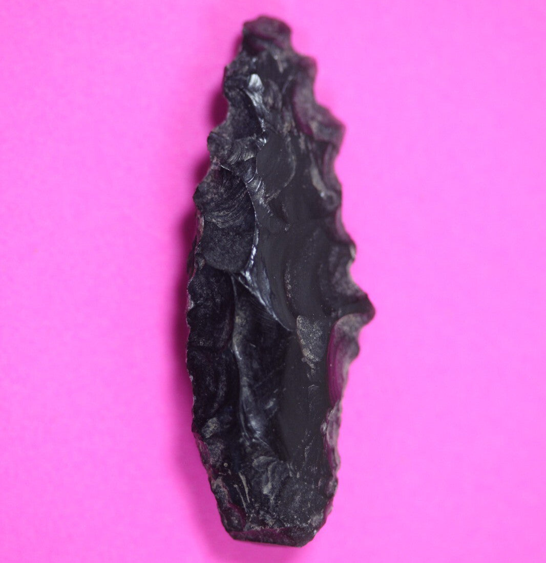 Authentic Pre Columbian Artifact Aztec Arrowhead Battle of Mexico City COA 79