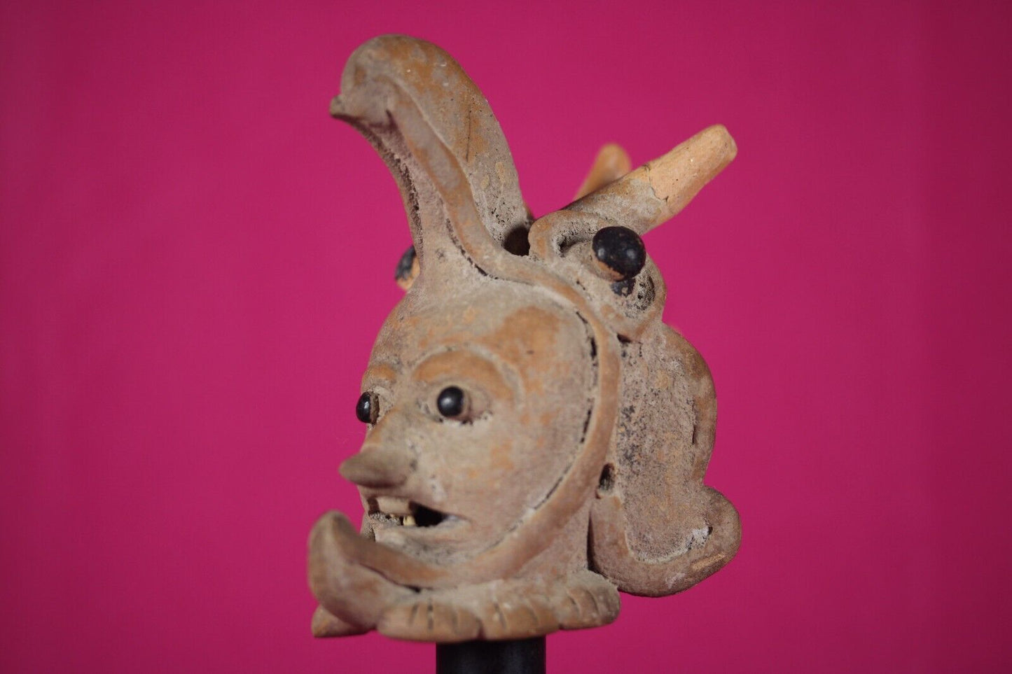 Ex Actor Kirk Douglas Authentic Pre Columbian Artifact Veracruz Helmet COA T112