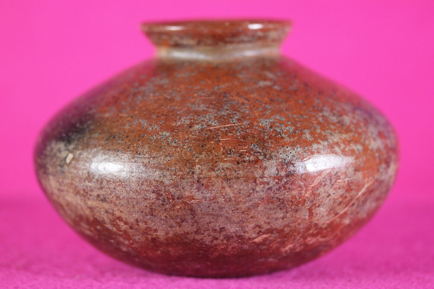 Pre Columbian Artifact Colima 300 BC-300 AD Red Jar Guaranteed Authentic COA J56