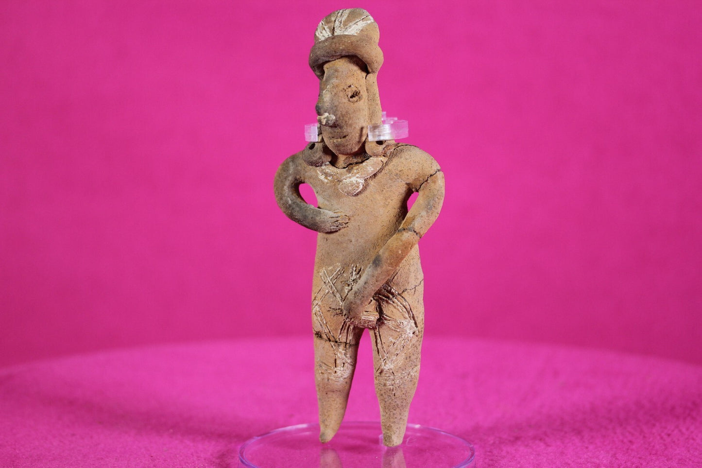 Authentic Pre Columbian Artifact Tomb Figure Colima Ex Arte Primitivo COA T74
