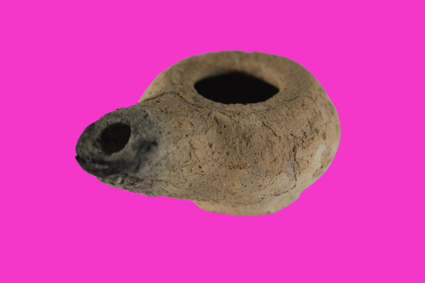 Ancient Holy Land Oil Lamp Artifact Land of Jesus Christ 100 BC-200 AD COA J147