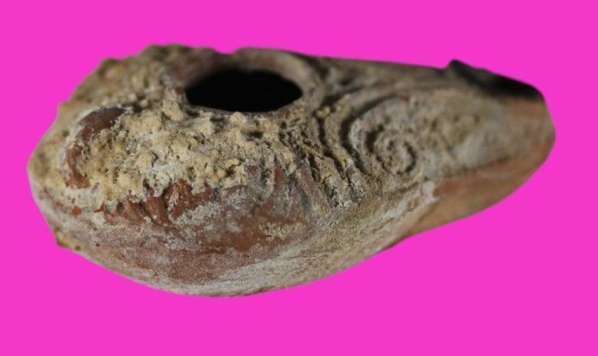 Jesus Christ Homeland Oil Lamp Authentic Holy Land Artifact 100 - 400 AD COA L03