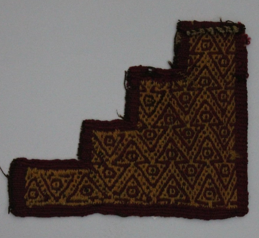 Authentic Pre Columbian Artifact Frameable Textile Border Chancay Peru COA 29