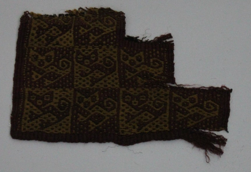 Authentic Pre Columbian Artifact Frameable Textile Border Chancay Peru COA 22
